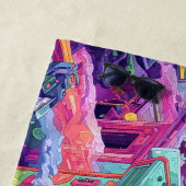 Retro Arcade Machines in Space ビーチタオル (インサイチュ)