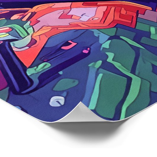 Retro Arcade Machines in Space ポスター (角)