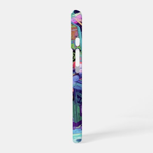 Retro Arcade Machines in Space iPhone 16ケース (左側面)