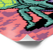 Retro Arcade Manti Aliens Pixel Art - Funny Defend ポスター (コーナー)