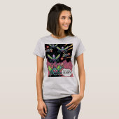Retro Arcade Manti Aliens Pixel Art - Funny Defend Tシャツ (正面フル)