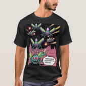 Retro Arcade Manti Aliens Pixel Art - Funny Defend Tシャツ (正面)