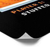 Retro Arcade Pixelated Game Turkey – Player 1 Stuf ポスター (角)