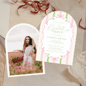 Retro Arch Hand Drawn Grad Party 2026 招待状