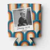 Retro Arch Seventies 70's 50th Birthday Photo 缶クーラー (正面)