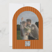 Retro Arched Striped Wedding Invitation 招待状 (裏面)