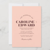 Retro Arched Striped Wedding Invitation 招待状 (正面)