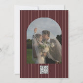 Retro Arched Striped Wedding Invitation 招待状 (裏面)