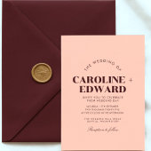 Retro Arched Striped Wedding Invitation 招待状