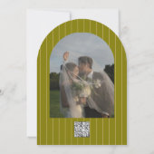 Retro Arched Striped Wedding Invitation 招待状 (裏面)