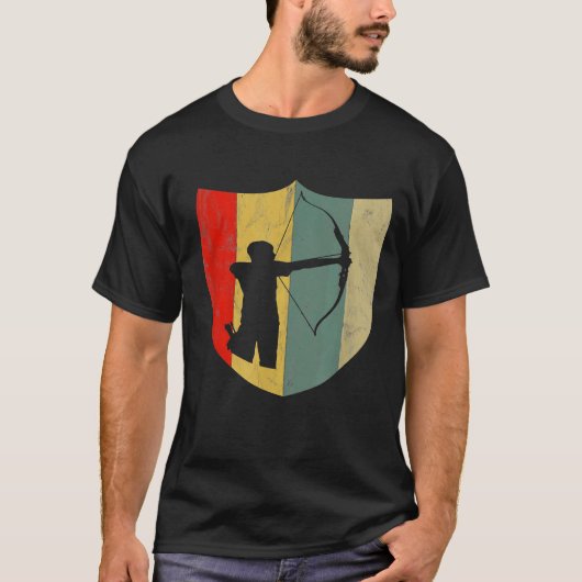 Retro Archery Bow S Tシャツ (正面)