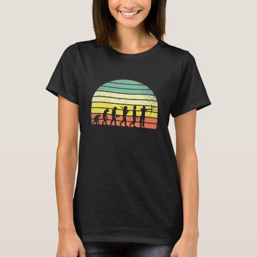 Retro Archery Evolution For Archers Bowmen Tシャツ (正面)