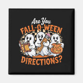 Retro Are You Fall O Ween Directions Ghost Hallowe マグネット (正面)