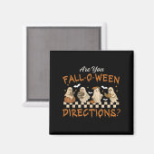 Retro Are You Fall O Ween Directions Teacher Hallo マグネット (正面/裏面)