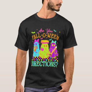 Retro are You Fall O Ween Directions Teacher Hallo Tシャツ