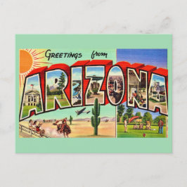 Retro Arizona Green Postcard ポストカード