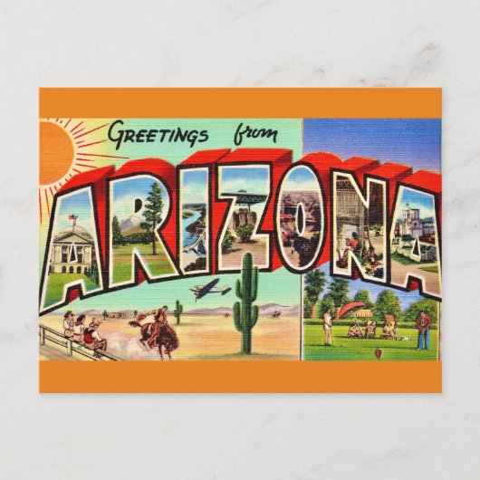 Retro Arizona Postcard ポストカード (正面)