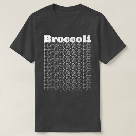 Retro Art Broccoli Lovers Vegetarian  Tシャツ (デザイン正面)