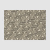 Retro Art Deco Beige Brown Geometric Pattern 薄葉紙 (正面)