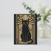 Retro Art Deco Cat ポストカード (スタンド正面)