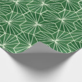 Retro Art Deco Lime Green Geometric Pattern ラッピングペーパー (角)