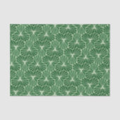 Retro Art Deco Lime Green Geometric Pattern 薄葉紙 (正面)