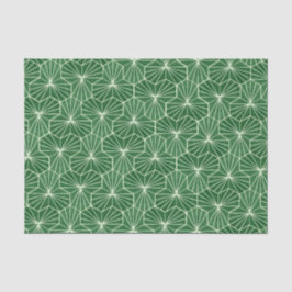 Retro Art Deco Lime Green Geometric Pattern 薄葉紙
