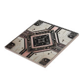 Retro Art Deco Pink Gold and Black タイル (側面)