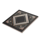 Retro Art Deco Pink Gold and Black タイル (側面)