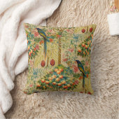 Retro Art Nouveau Macaw Pattern by Walter Crane クッション (ブランケット)