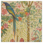 Retro Art Nouveau Macaw Pattern by Walter Crane ファブリック (クローズアップ)