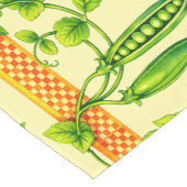 Retro Art Nouveau Pea Pods Pattern Frieze ショートテーブルランナー (コーナー)