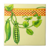 Retro Art Nouveau Pea Pods Pattern Frieze タイル (正面)