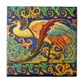 Retro Art Nouveau Peacocks Frieze by Walter Crane タイル (正面)