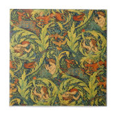 Retro Art Nouveau Wood Notes by Walter Crane タイル (正面)