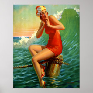 Retro Art Print, "Sitting Pretty" Eggleston ポスター