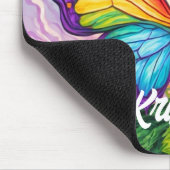 Retro Artistic Custom Butterfly Monogram Name マウスパッド (コーナー)