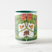 Retro Arts & Crafts or Craftsman Floral Frieze マグカップ (中央)