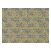 Retro Arts & Crafts style Birds in Trees Pattern テーブルクロス (正面(横))