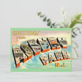  Retro Asbury Park NJ 5x7 Big Postcard サンキューカード (スタンド正面)