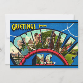Retro Asheville NC 5x7 Big Postcard サンキューカード