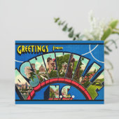 Retro Asheville NC 5x7 Big Postcard サンキューカード (スタンド正面)