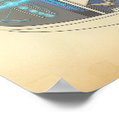 Retro Astronaut in Futuristic UAP ポスター (角)