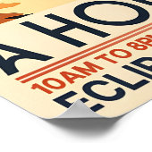 Retro Astronauts in Space Print Mid-Century Modern ポスター (角)