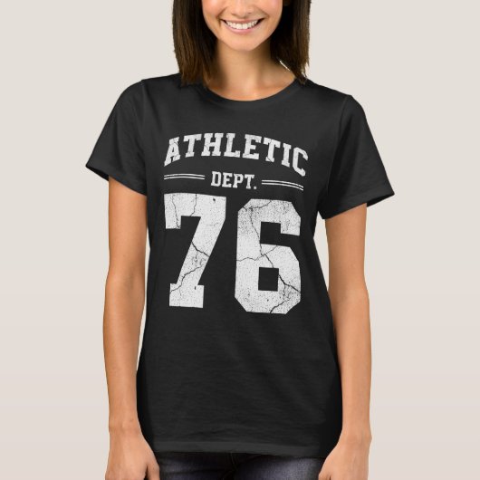 Retro Athletic Dept 76 Classic 1976 Birthday Tシャツ (正面)