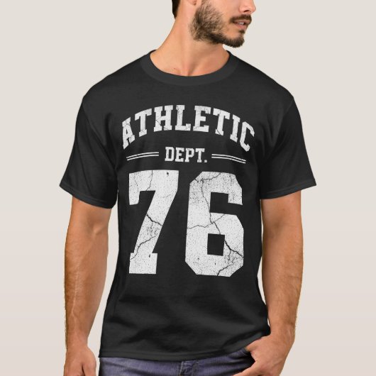 Retro Athletic Dept 76 Classic 1976 Birthday Tシャツ (正面)