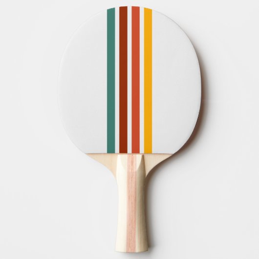Retro Athletic Stripe Ping Pong Paddle 卓球ラケット (正面)