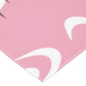 Retro Atomic Age Swirls Stars Pattern Pink テーブルクロス (アングル)