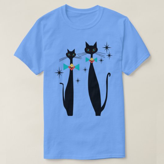 Retro Atomic Era Mid Century Modern Cool Cat Pair  Tシャツ (デザイン正面)