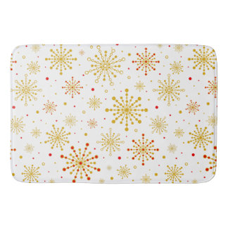 Retro Atomic Mid-Century Modern Pattern バスマット